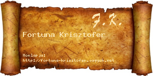 Fortuna Krisztofer névjegykártya