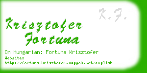 krisztofer fortuna business card